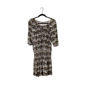 Braeve Keyhole Neckline Stretchy Boho Preppy Patterned Dress Size Small